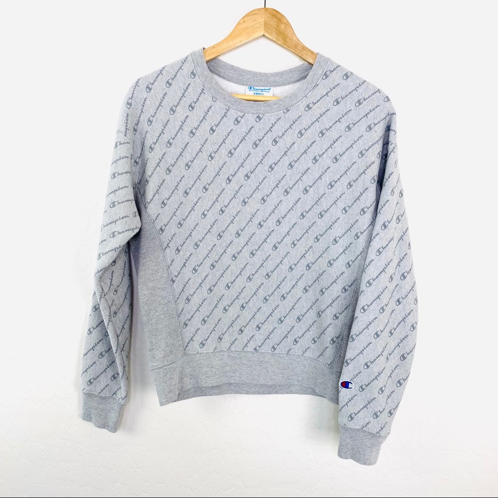 Champion reverse weave gray logo sweatshirt small - Picture 3 of 7